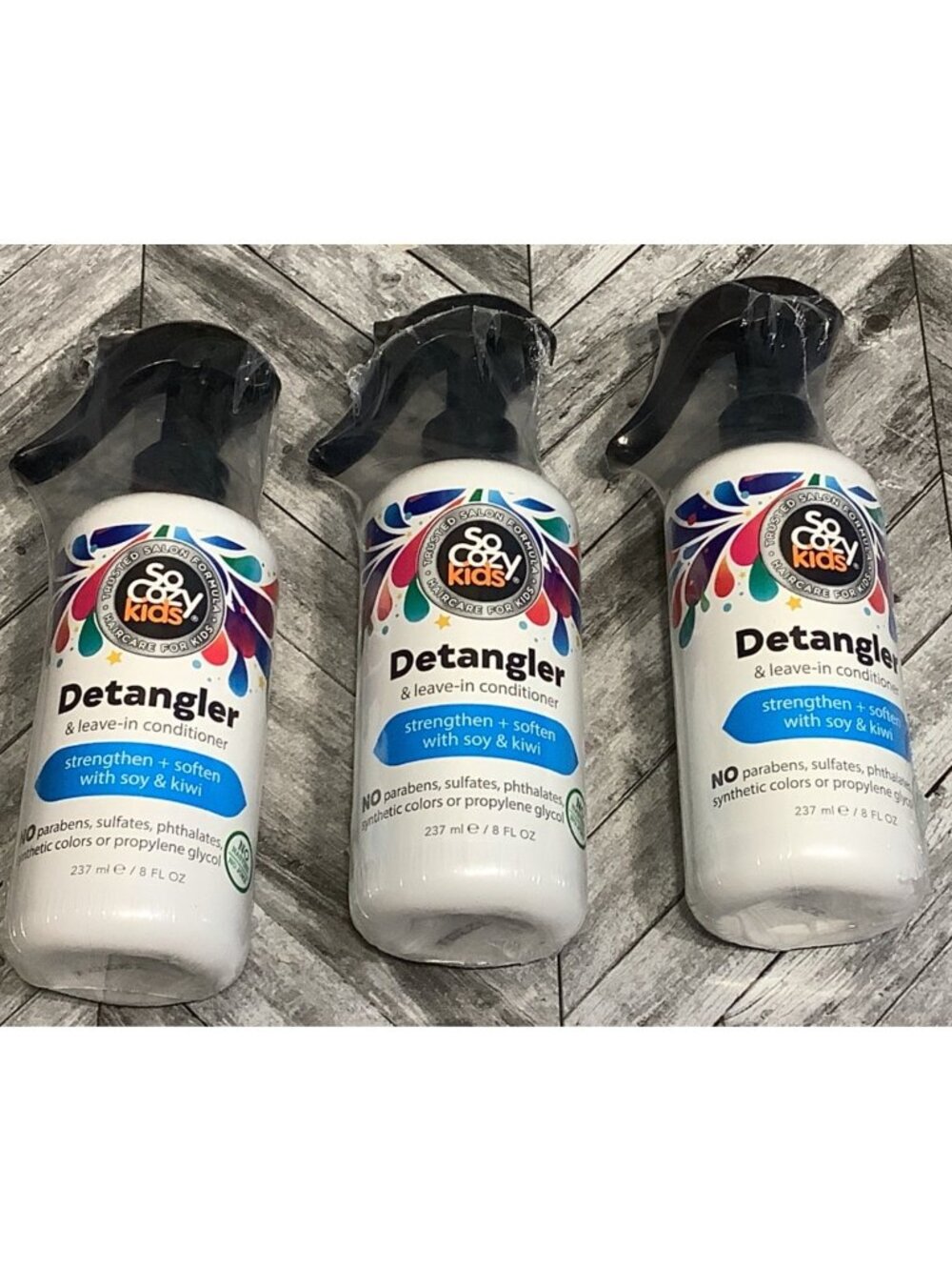 3 So Cozy Detangler & Leave In Conditioner W/ Soy & Kiwi 8fl oz Strength Soften